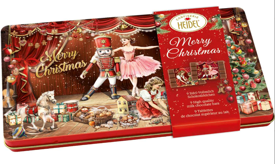 ◎メルヘンチョコエンボス缶【Heidel 'Christmas Fairy Tale' Jewelry