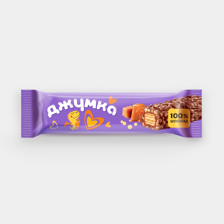 ◎クリスピーウエハースチョコバー「ジュムカ」キャラメル&クランチ