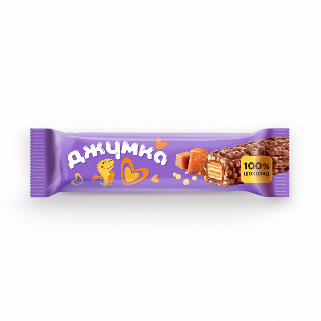 クリスピーウエハースチョコバー「ジュムカ」キャラメル&クランチ