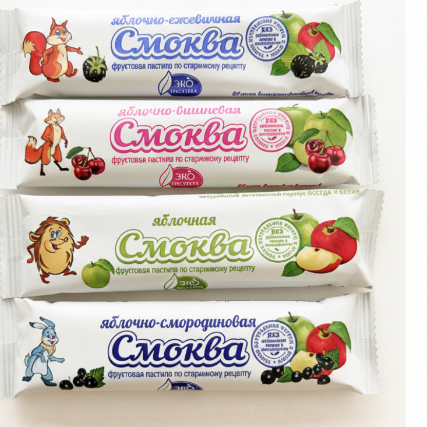 ◎フルーツシート スモクヴァ 4点セット(リンゴ、ブラックカラント、チェリー、ブラックベリー)