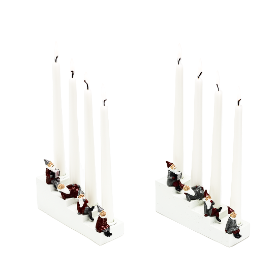 HARVESTTIME セラミックロウソク入れ(4人組仲良しサンタ)