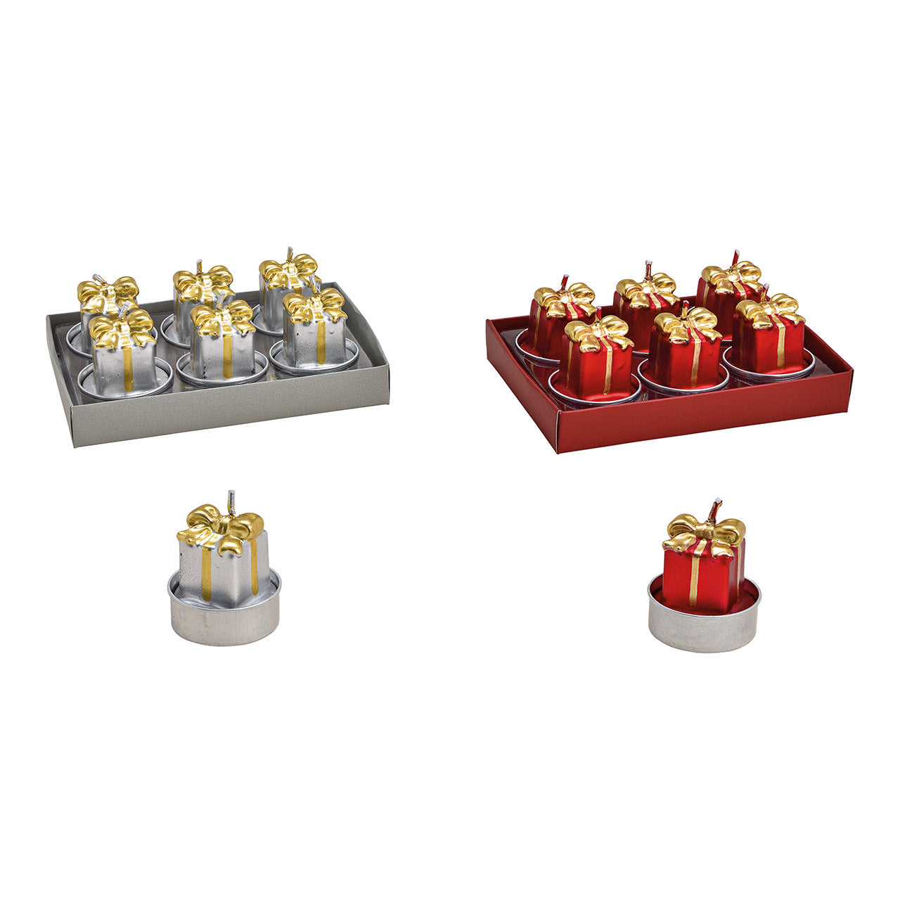 キャンドル　"ギフトパック"【Tealight "Gift Pack" silver/red】