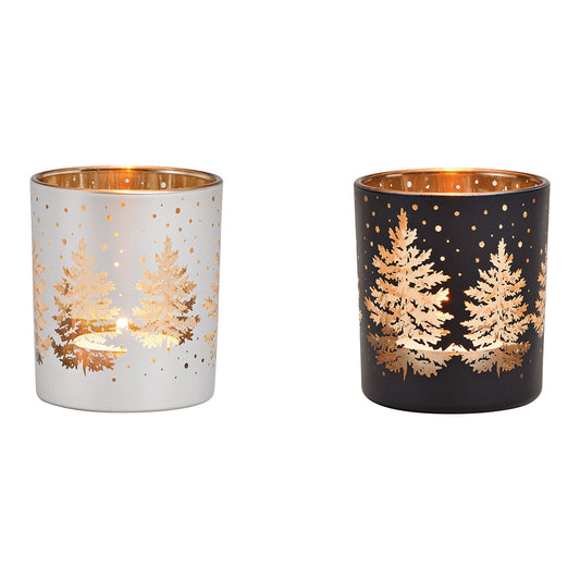 ランタン”クリスマスツリー”ブラック/シルバー【Lantern "Christmas tree" Black/Silver 】