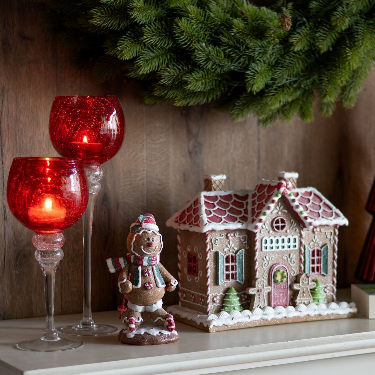 LEDライトハウス ”ジンジャーブレッド”【LED light house "Gingerbread"】