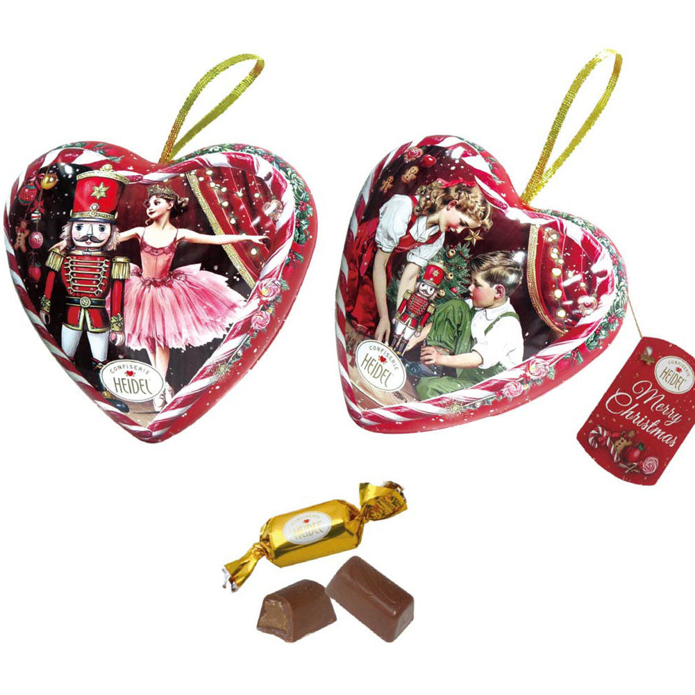 【30％OFF】ＸＭ　メルヘン オーナメントハート缶