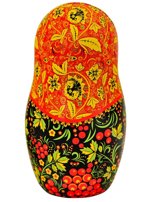 ◎「マトリョーシカ」缶入りセイロン紅茶（茶葉）（ホフロマ風)/Чай "Матрёшка" (в стиле Хохлома )