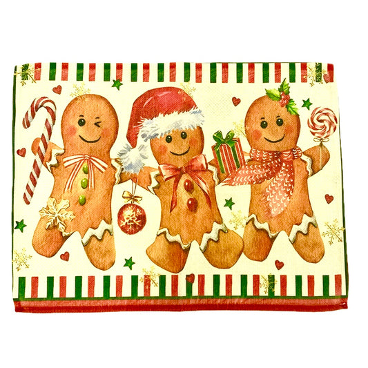 ジンジャーブレッド柄のランチョンマット。