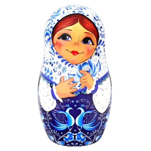 「マトリョーシカ」缶入りセイロン紅茶（茶葉）（グジェリ風)/Чай "Матрёшка" (в стиле Гжель)