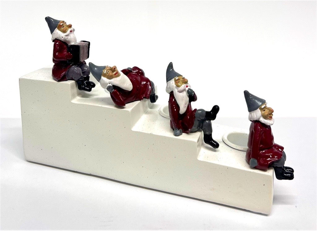 HARVESTTIME セラミックロウソク入れ（4人組仲良しサンタ）