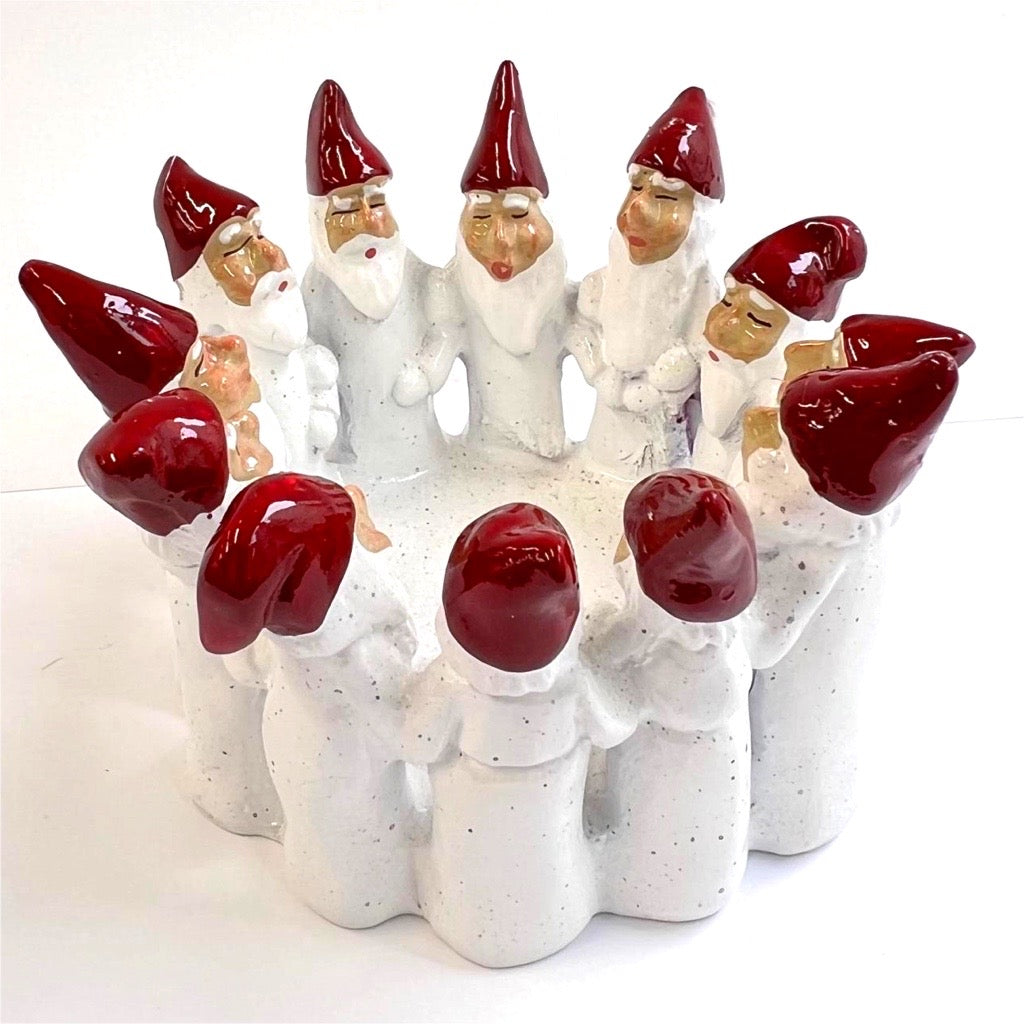 HARVESTTIME セラミックロウソク入れ（白サンタ）