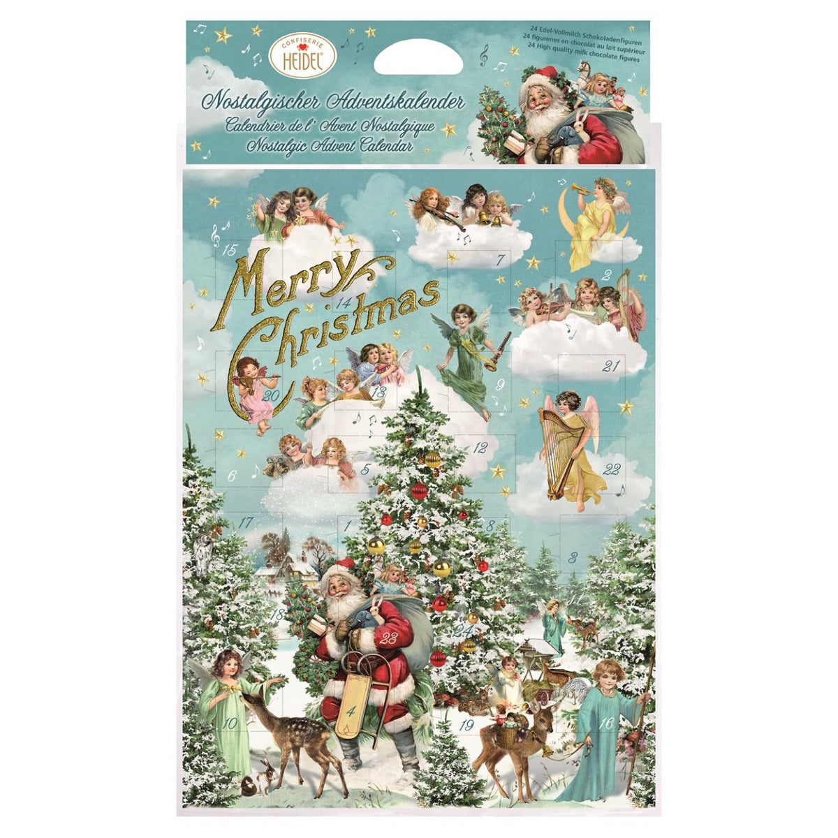 Sale!!!大特価！年末年始特別なセール!!! エンジェル　ノスタルジア　アドベントカレンダーチョコ【Heidel Chocolate Angel Christmas Advent Calendar】3個セット