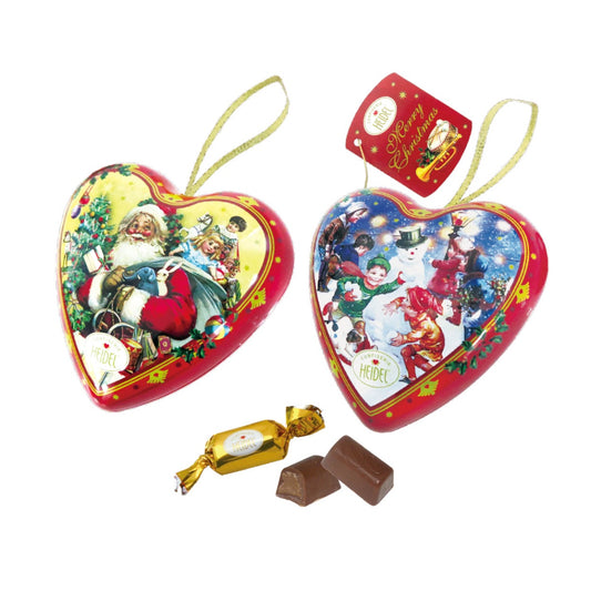 【30％OFF】ＸＭノスタルジック オーナメントハート缶