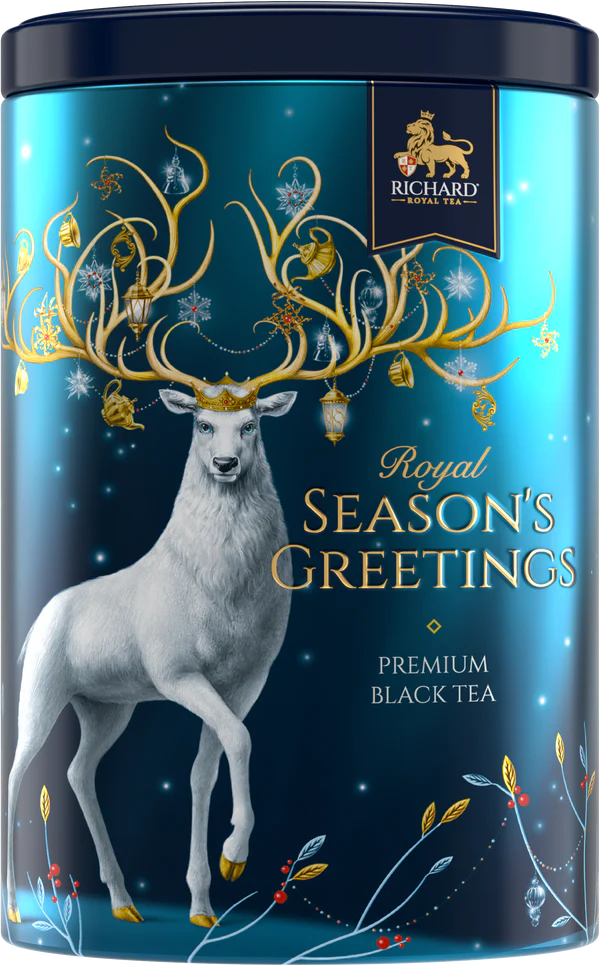 ◎「シンボル・オブ・ザ・イヤー」（クリスマス・シカ）缶入りセイロン紅茶（茶葉）(L)