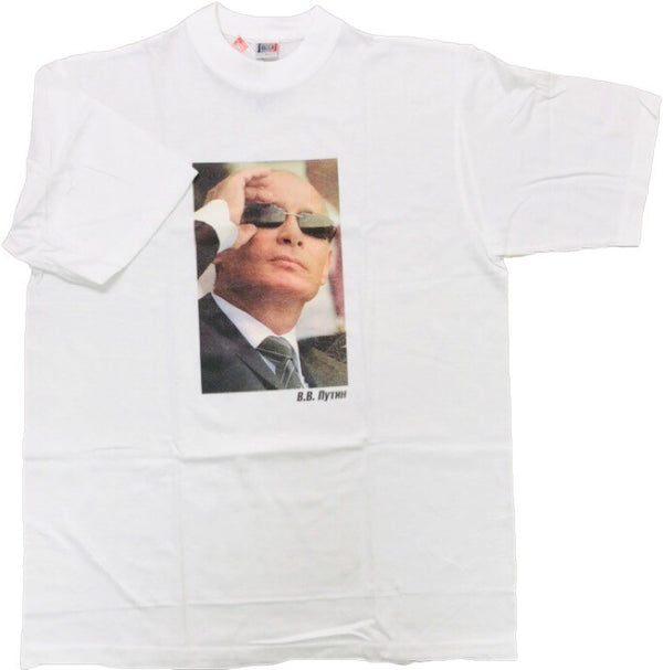 [在庫一掃セール]　[再入荷なし]　大統領メンズTシャツ　「KGB風プーチン大統領」