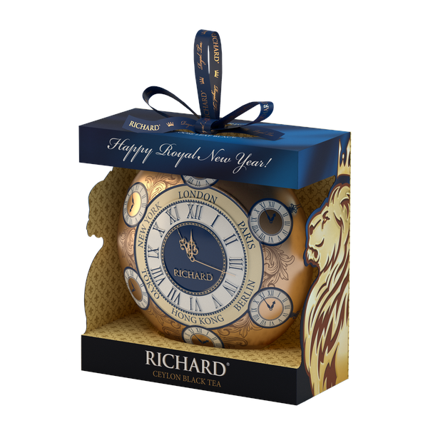 【20％OFF】クリスマス・トイ（時計型）缶入りセイロン紅茶