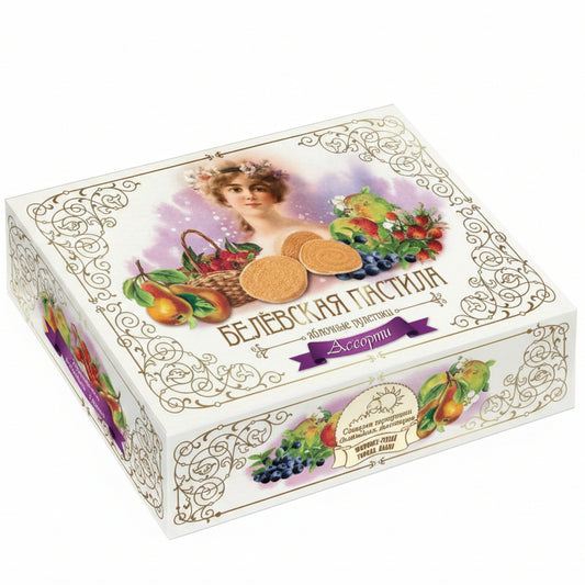 ◎リンゴスイーツ「ベリョフスカヤ・パスティラ」（イチゴ・ブルーベリー・梨）80gx3 (240g)